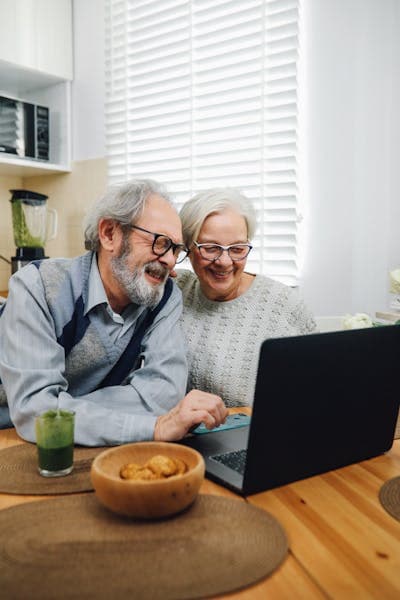 Retired couple enjoying life